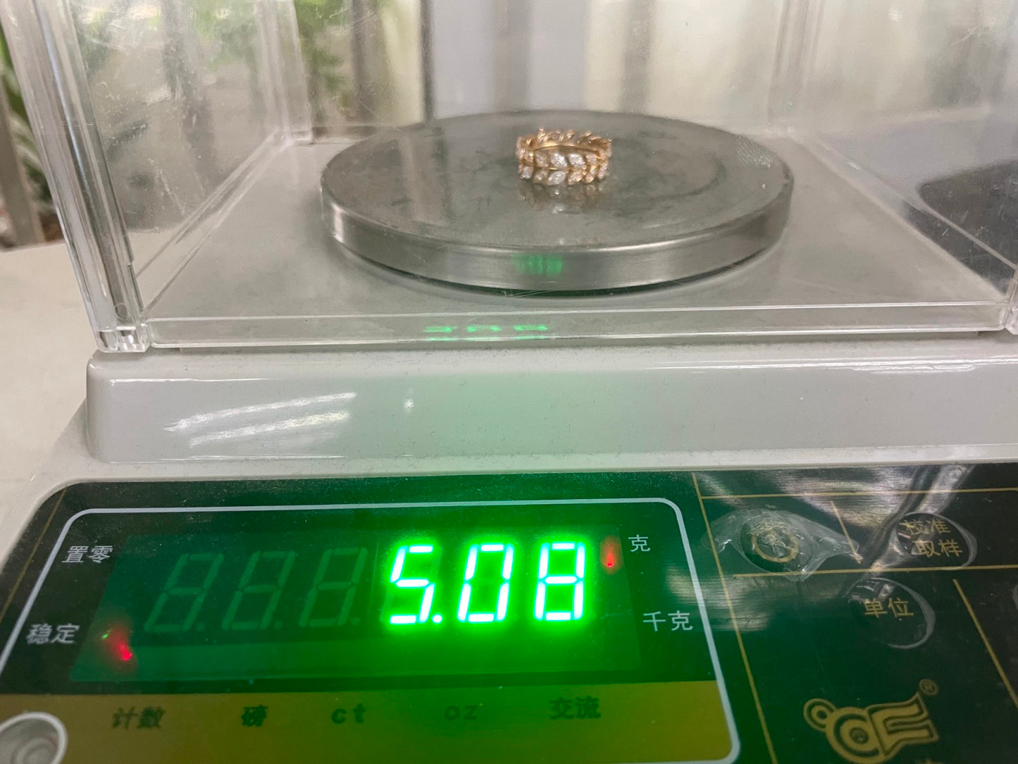 TIF69523448橄榄叶马眼直条戒 客版