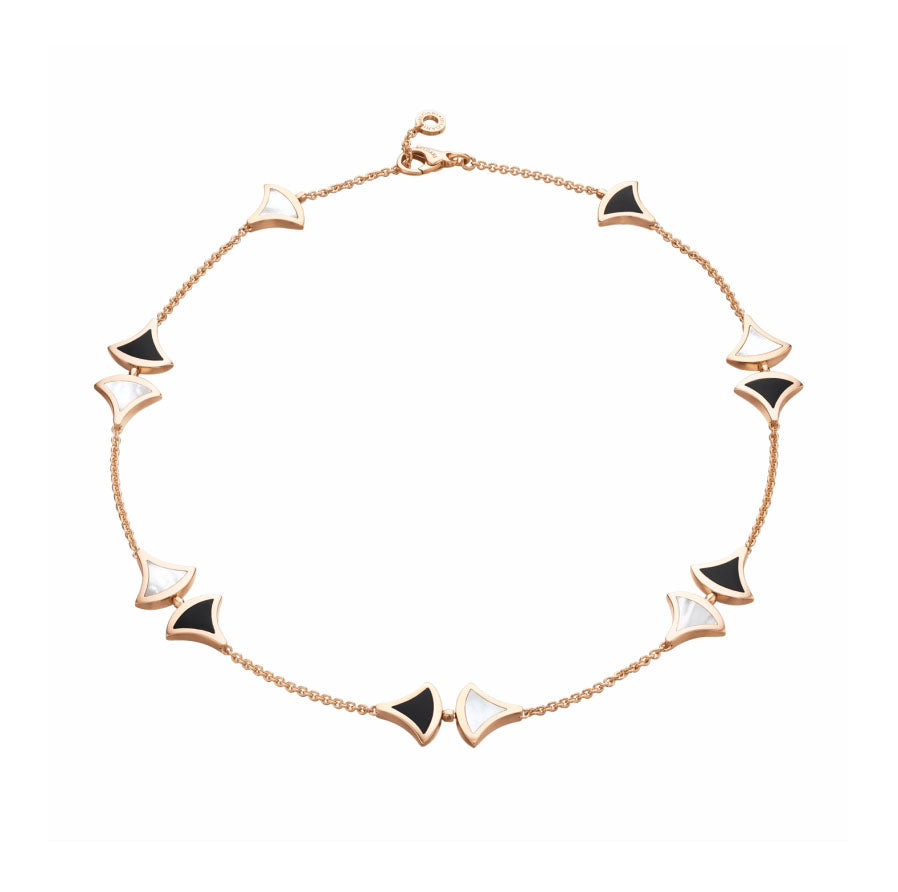 BGL-350075-CL857032 fan-shaped skirt fan large chain necklace