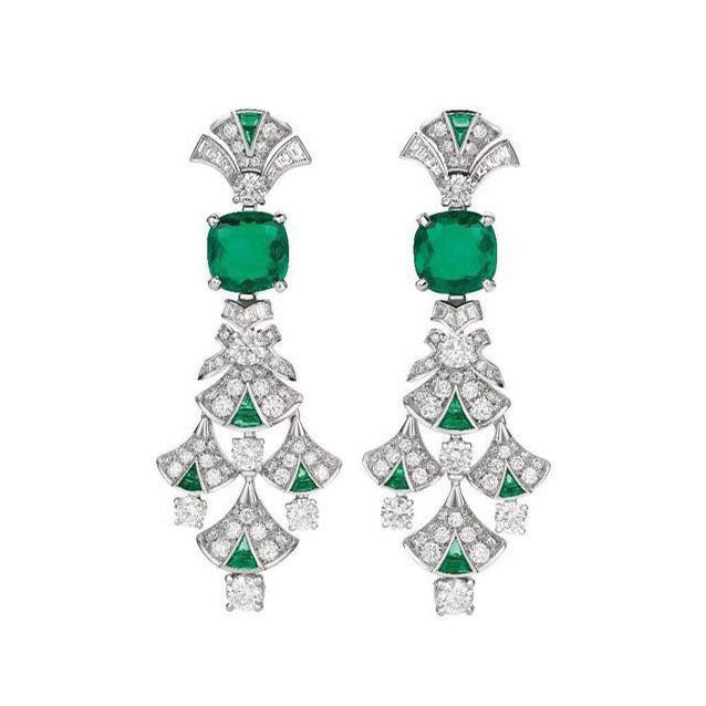 BGL-8431233 fan-shaped long ear clap pillow stone earrings