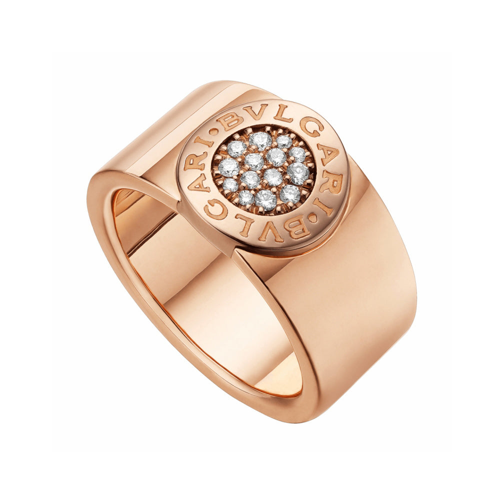 BGL-AN857275 round cake dense stone wide flat straight arm ring