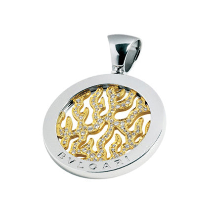 BGL-CL104335 color flame with diamond round pendant