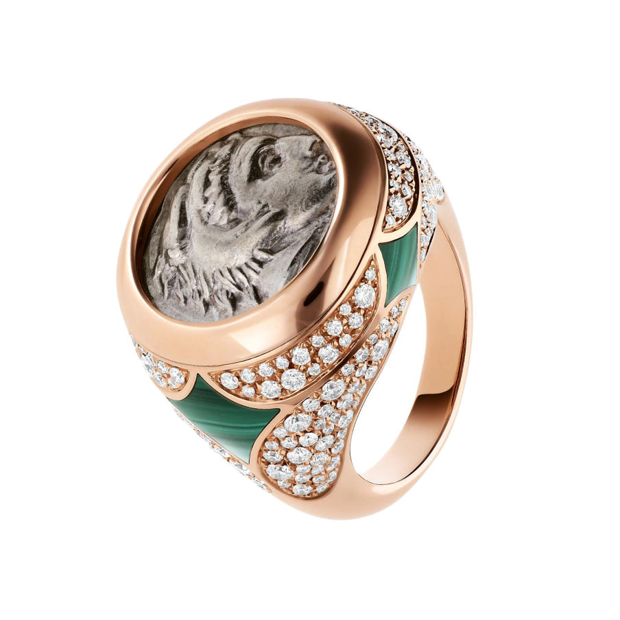 BGL-AN469903 human head coin ancient coin ring