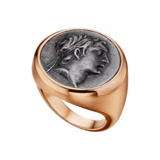 BGL-AN324195 ancient coin bezel set ring