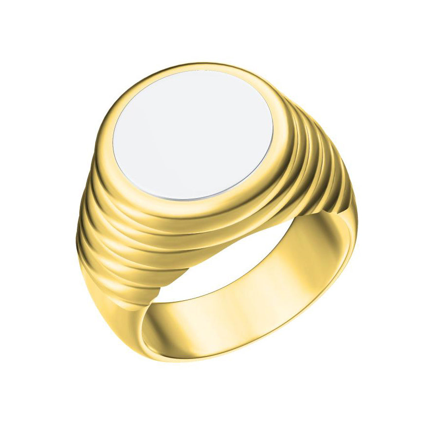 BGL-AN592884 gold coin retro ring