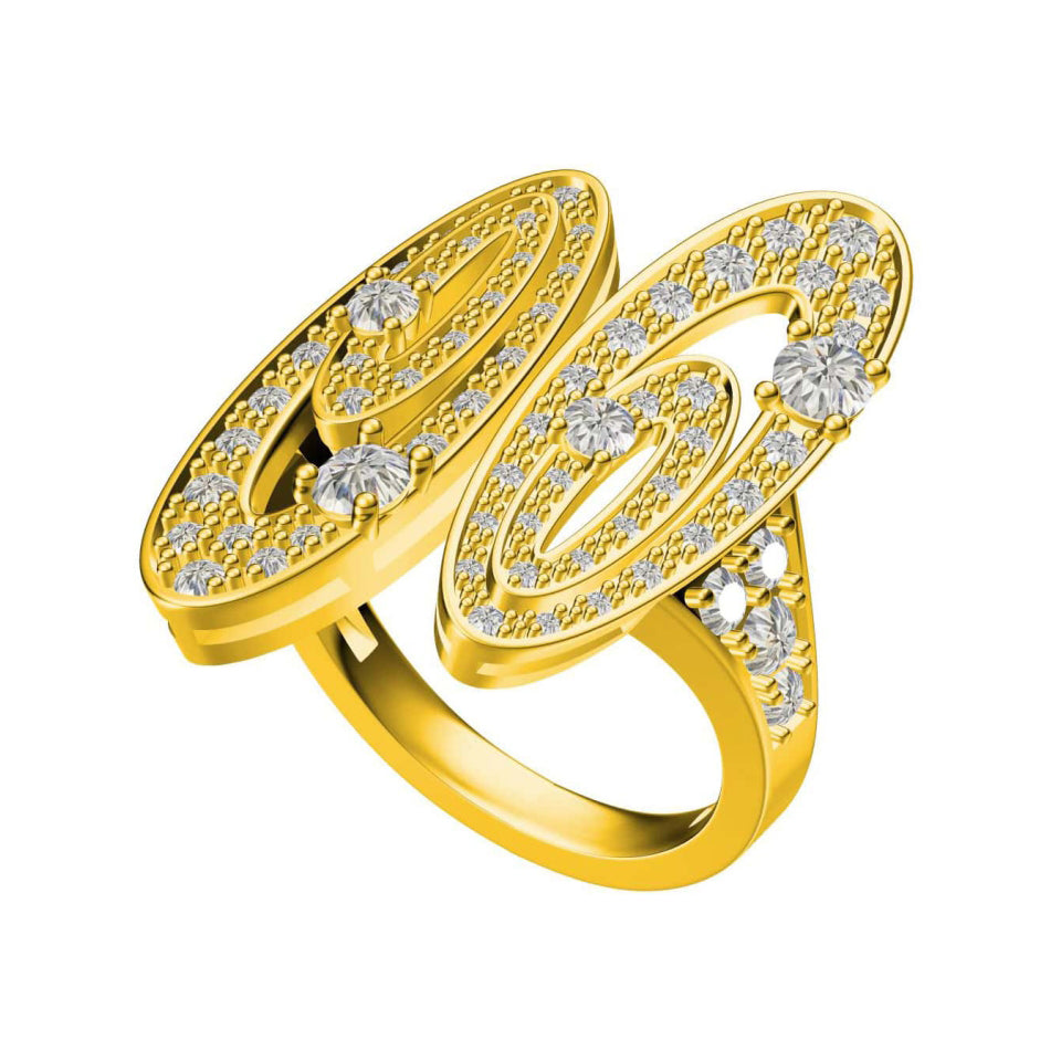 BGL-AN930540 full diamond oval ring