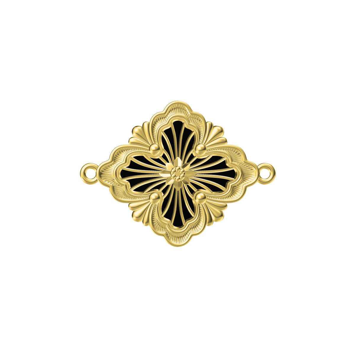 BQLT-BRC562436 gold agate version with diamonds on one side and bright gold on the other side European style four-leaf clover bracelet