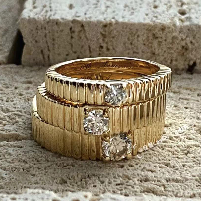 BSL-Four-prong narrow chocolate diamond ring 0.25ct