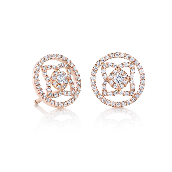 DBES-E102150 plum blossom diamond earrings