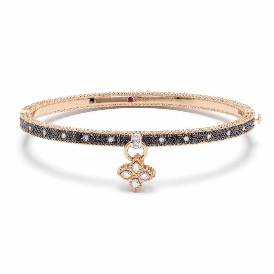 LBT-ADR888BA1890分色窄版扭绳飞标四叶草满钻手镯