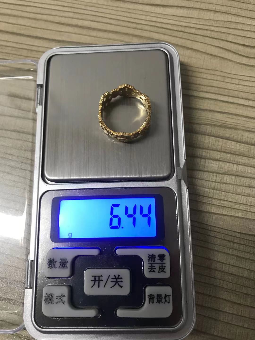 BQLT-ETE013783 light gold four-leaf clover ring customer version
