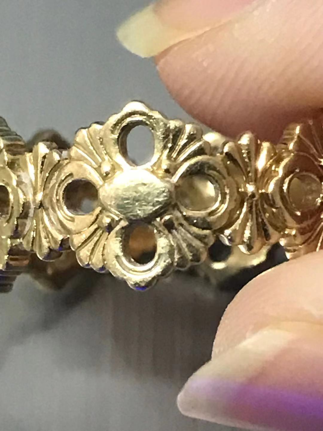 BQLT-ETE013783 light gold four-leaf clover ring customer version