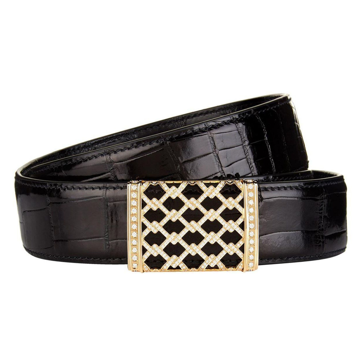 SDF-staggered line belt buckle wear belt position 35.8mm