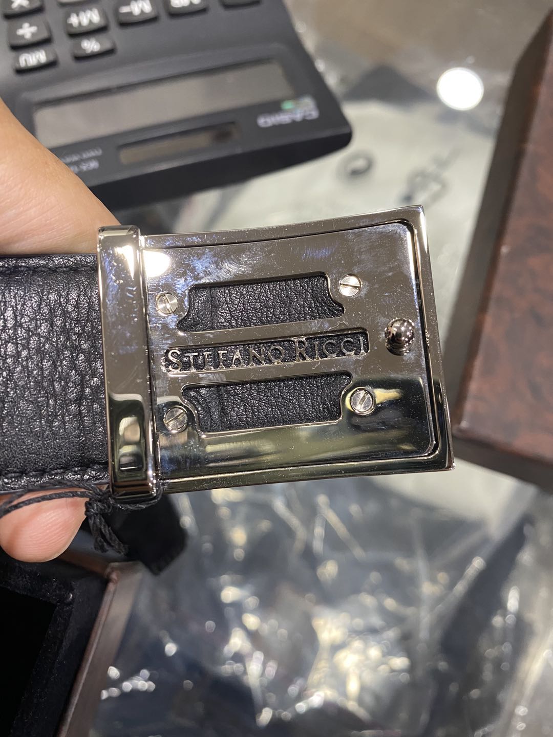 SDF-staggered line belt buckle wear belt position 35.8mm