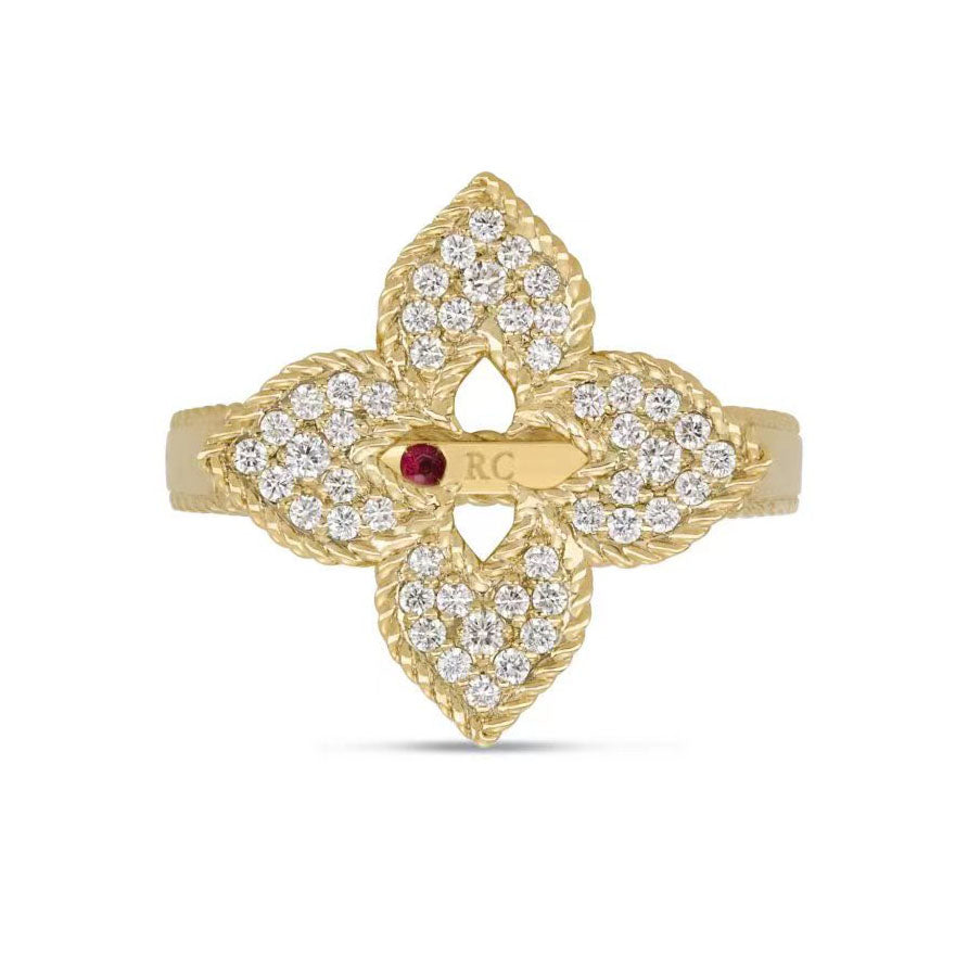 LBT-ADR777RI3259密钻镂空扭绳飞标四叶草直臂戒指