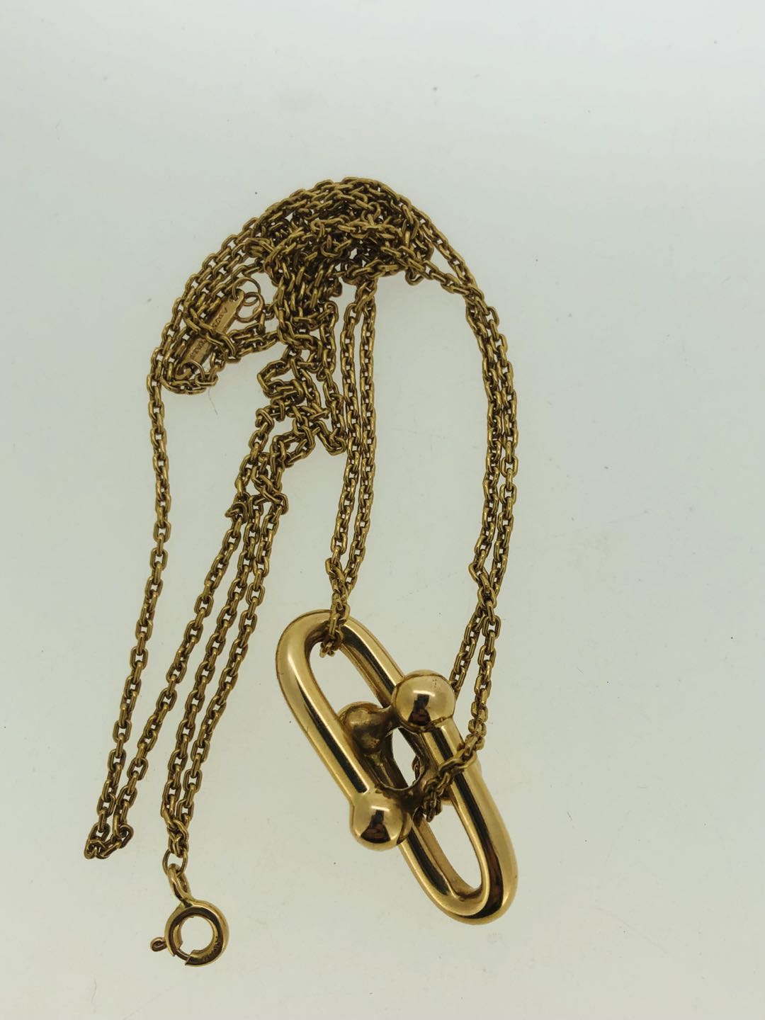 TIF57083127 guest version light gold round bead double U-shaped necklace
