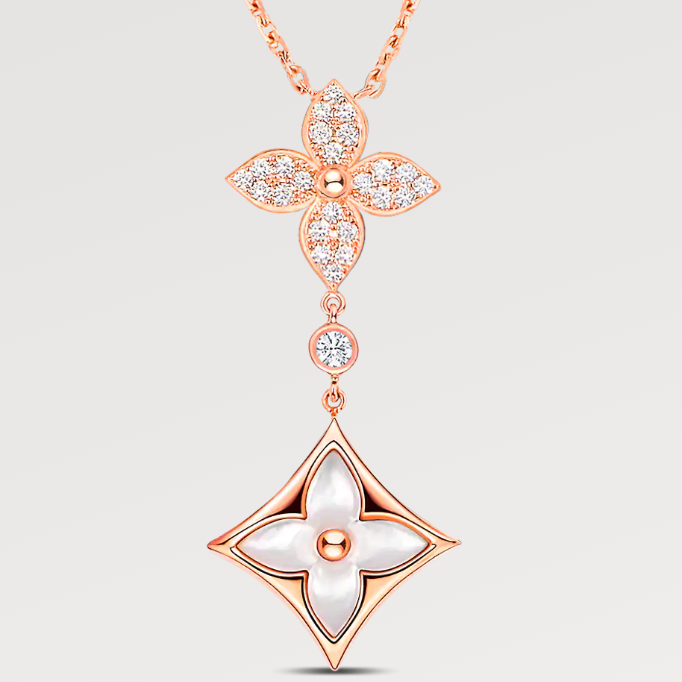 LV square agate dense stone combination pendant