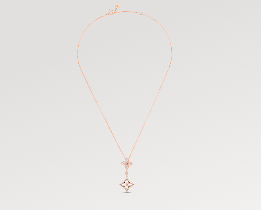 LV square agate dense stone combination pendant
