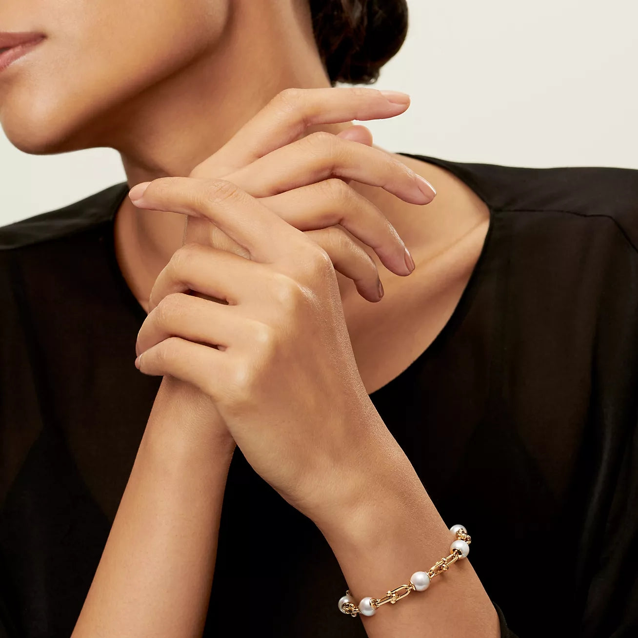 TIF-70606194 round ball U-shaped pearl bracelet 195mm