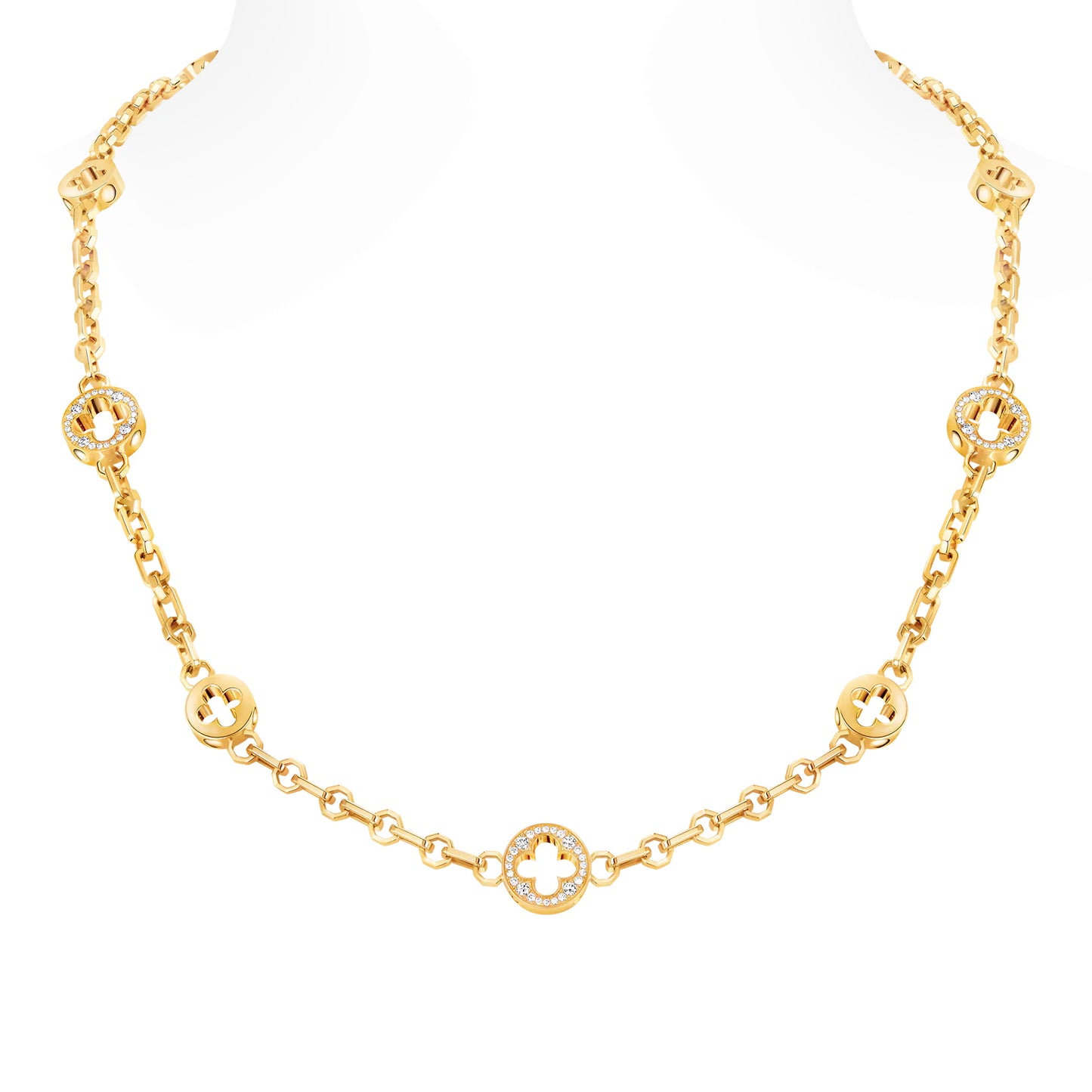 LV-Q94545 Passepartout four-leaf clover necklace