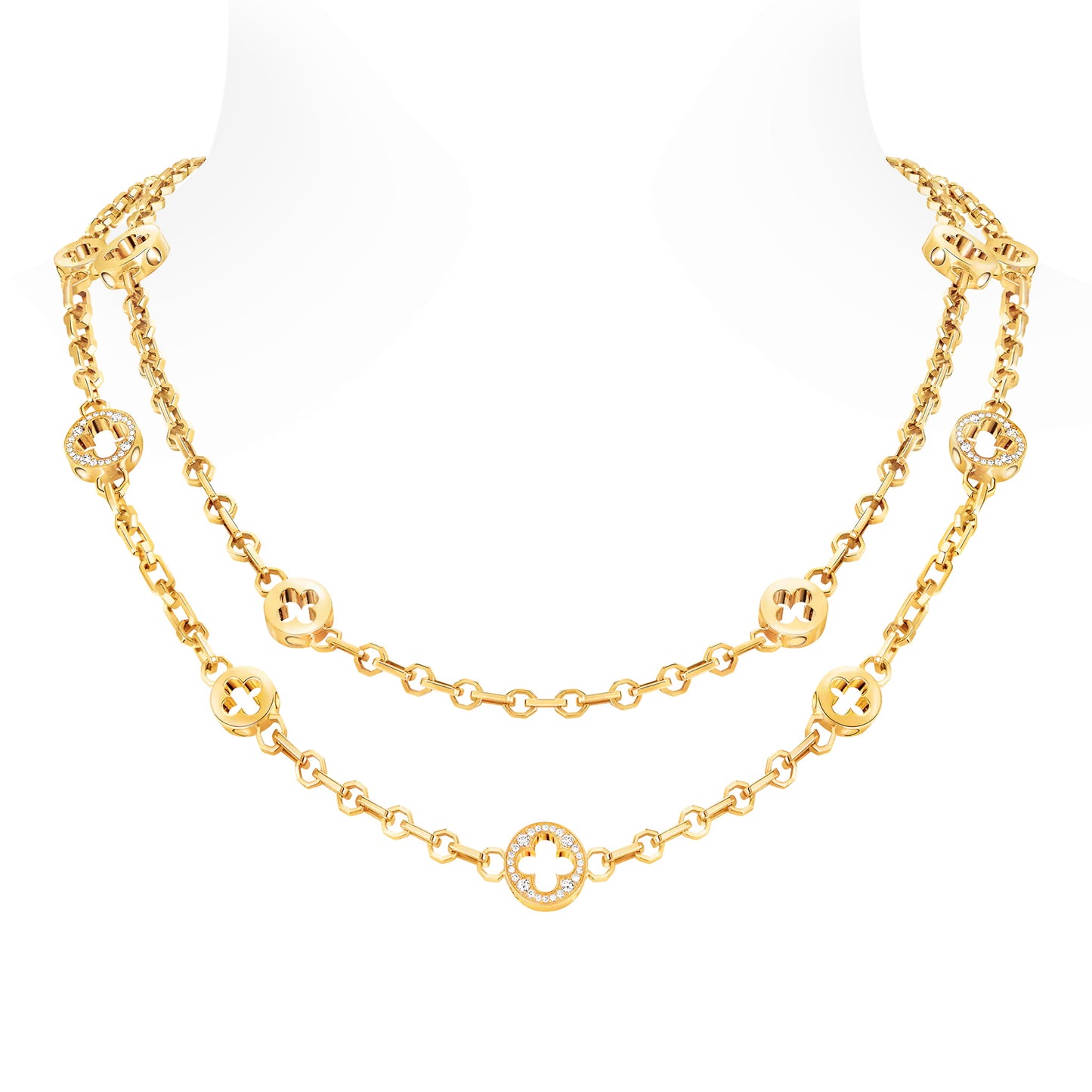 LV-Q94545 Passepartout four-leaf clover necklace