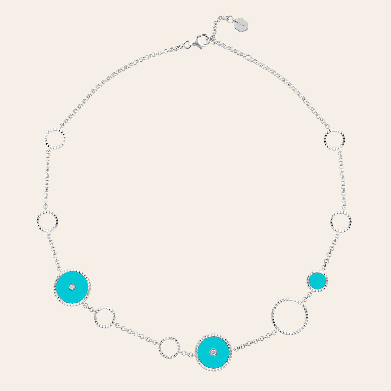 AMRLI-COCO-N7 dense tooth ring necklace