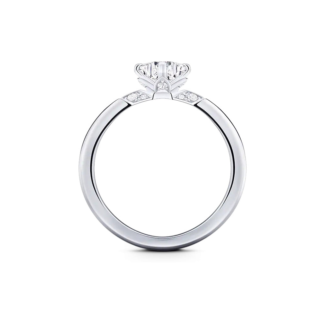 LV-Q9U40F Plum Blossom Dart Sword Spine Straight Arm Diamond Ring