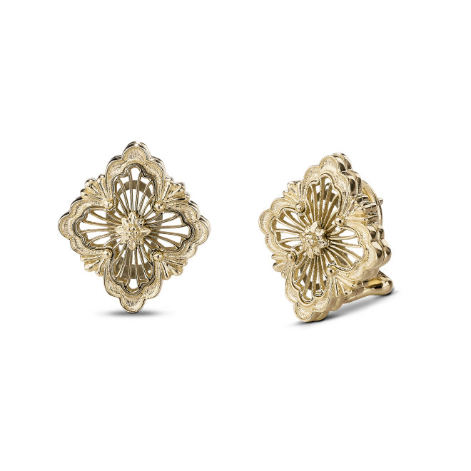 BQLT-EAR018021 European style hollow gold wire four-leaf clover earrings