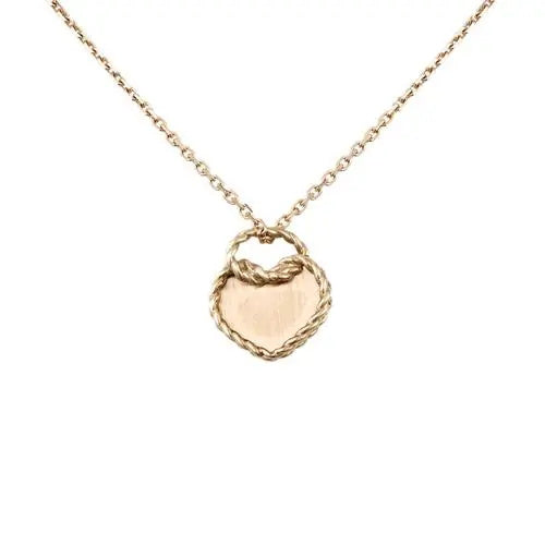 KDY-B7224200 light gold twisted rope heart-shaped pendant