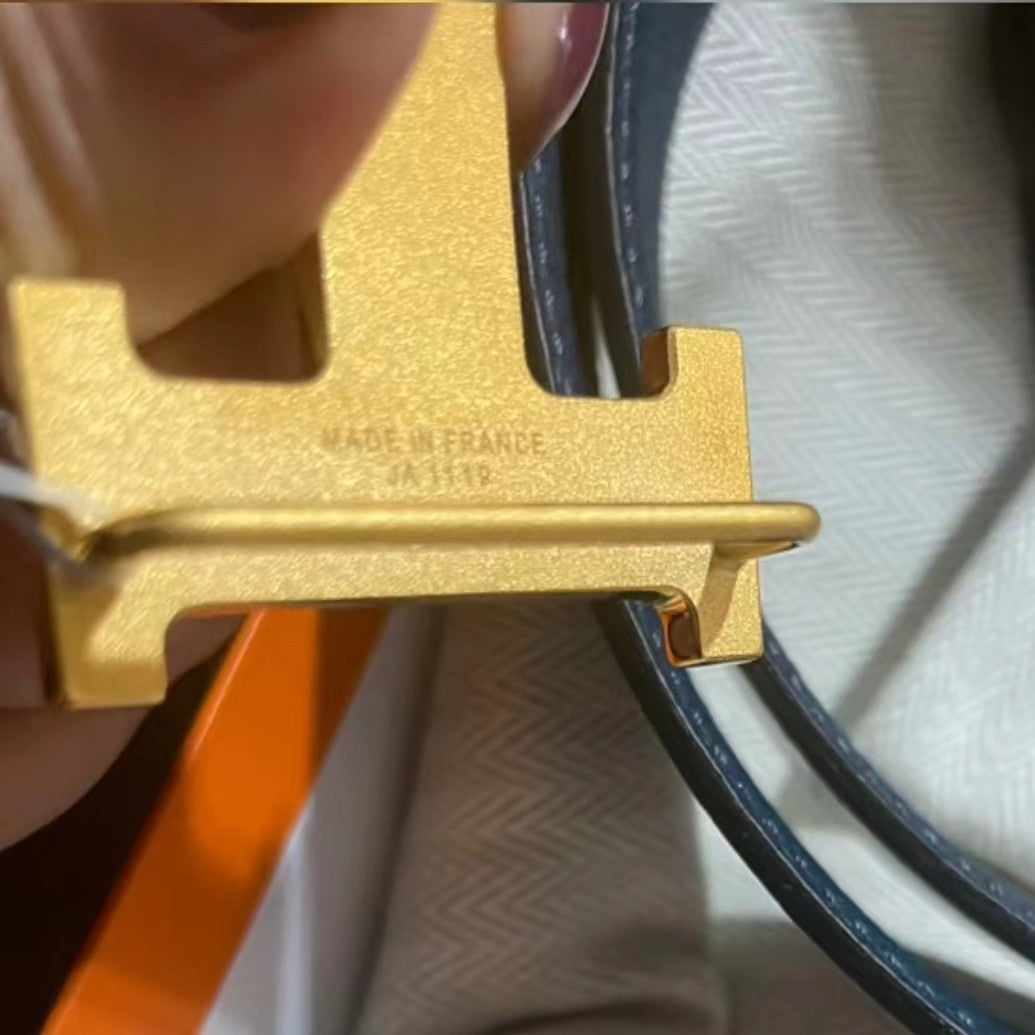 AMS-H1002 particle nails H belt buckle light gold