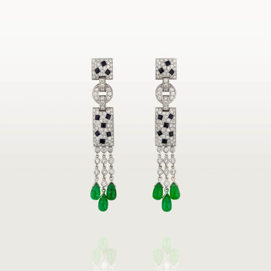 KDY-N8026900 activity full diamond leopard print agate ear clip earrings