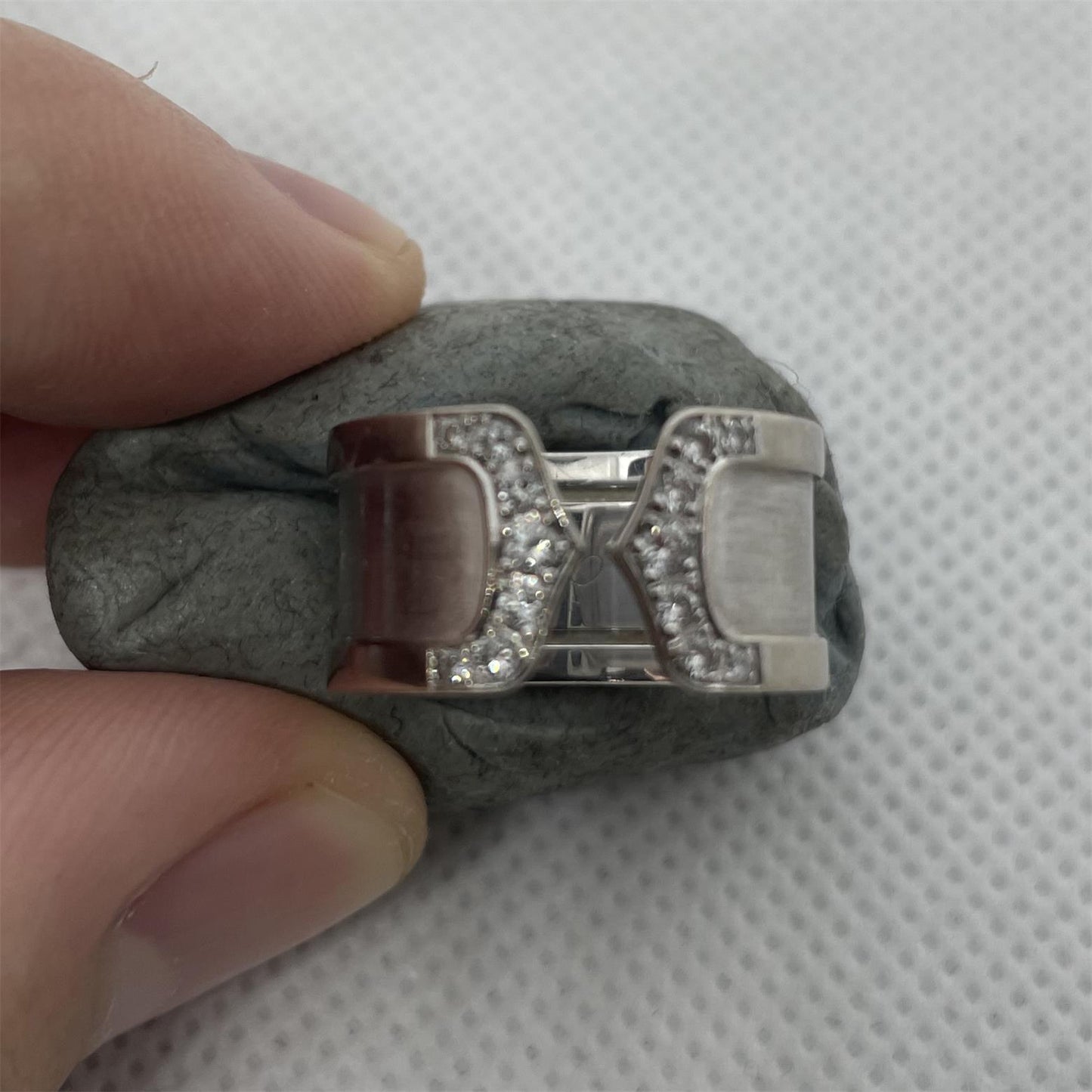 KDY-U8456035 Double C wide arm 10mm open ring