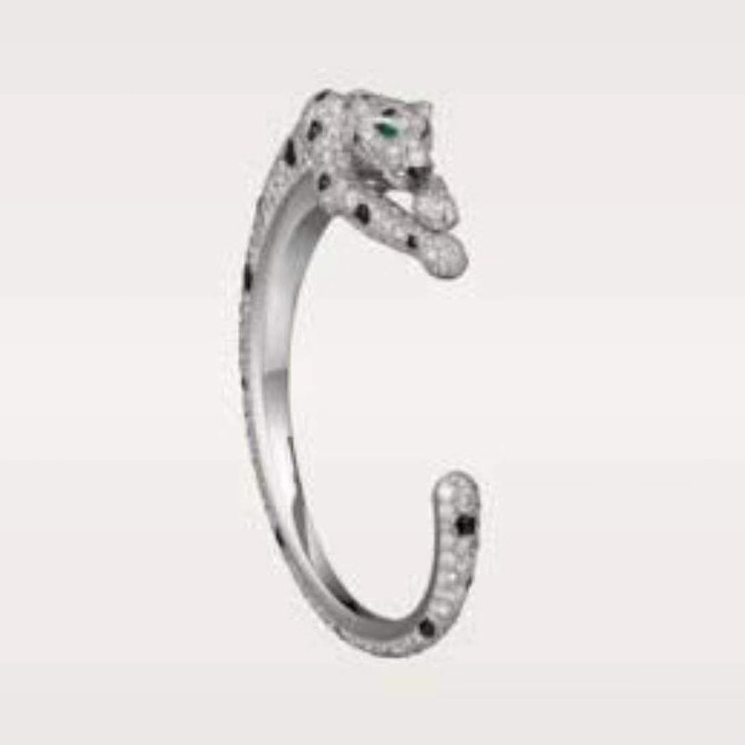 KDY-H8000332 earrings and ear cuffs full of diamonds and agate two-legged leopard earrings