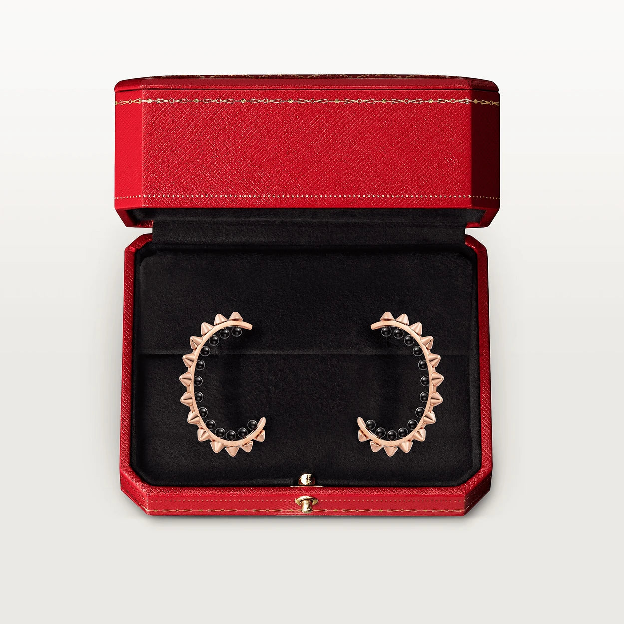 KDY-N8515224 pointed cone rivet C-shaped earrings