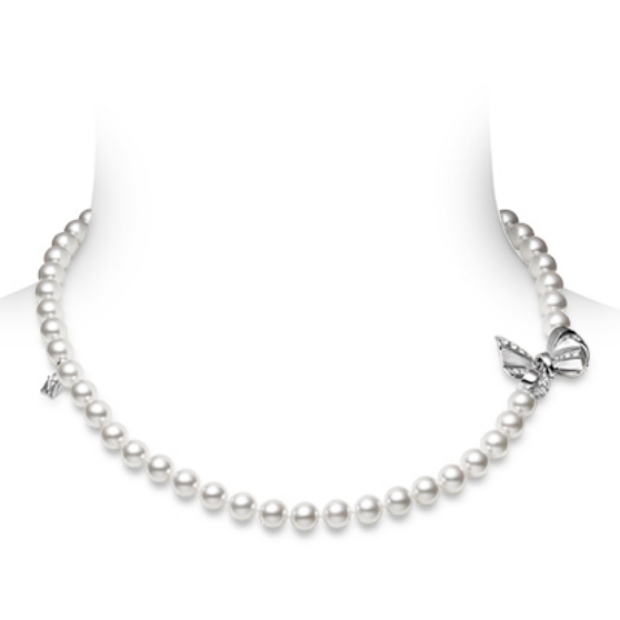 YMB-WD01590GU pearl bow necklace