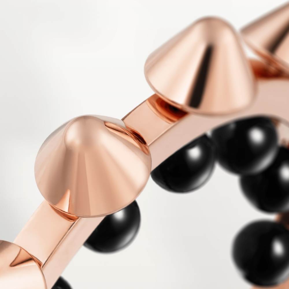 KDY-B4233700 cone rivet round bead agate ring