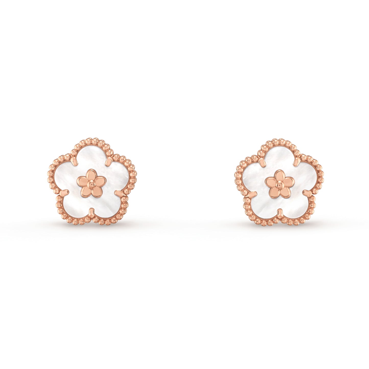 VCARP7RU00 14mm bead edge flower ear clip guest version