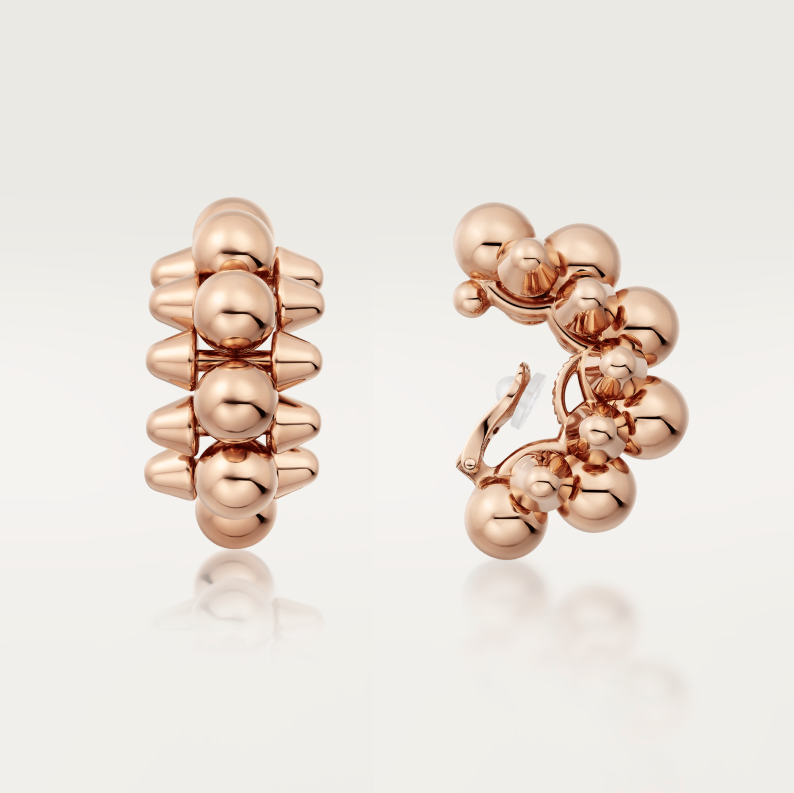 KDY-N8515219 pointed cone rivet light gold semi-circular short ear clip
