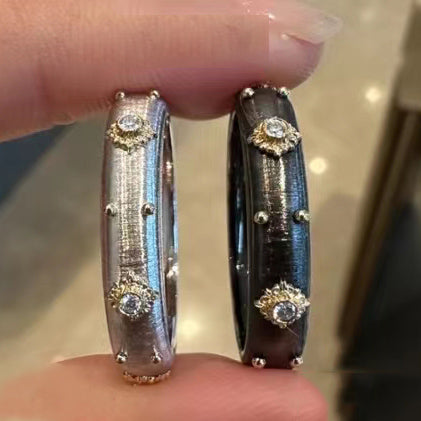 BQLT-128238886圆钻包镶戒光条分件色戒臂带圆珠宽度4.5mm