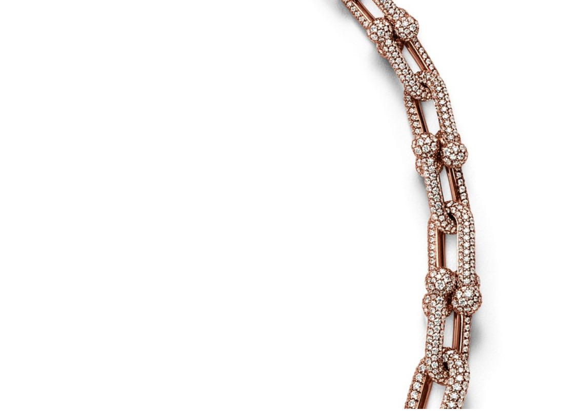 TIF-70750988 large round bead iron ball necklace with many diamonds