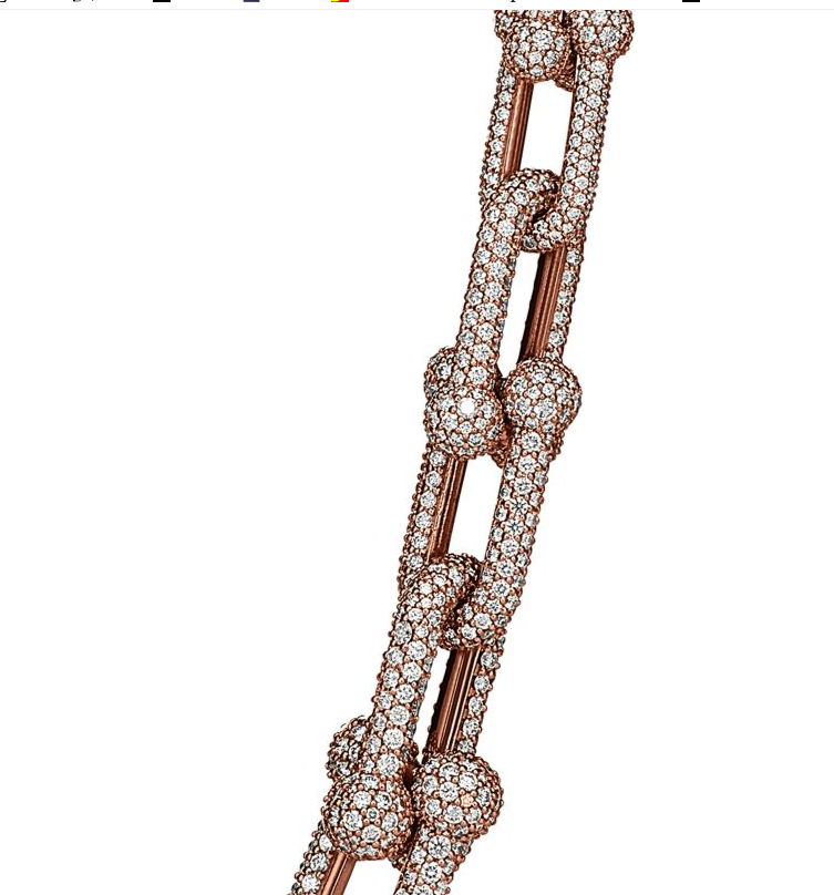 TIF-70750988 large round bead iron ball necklace with many diamonds