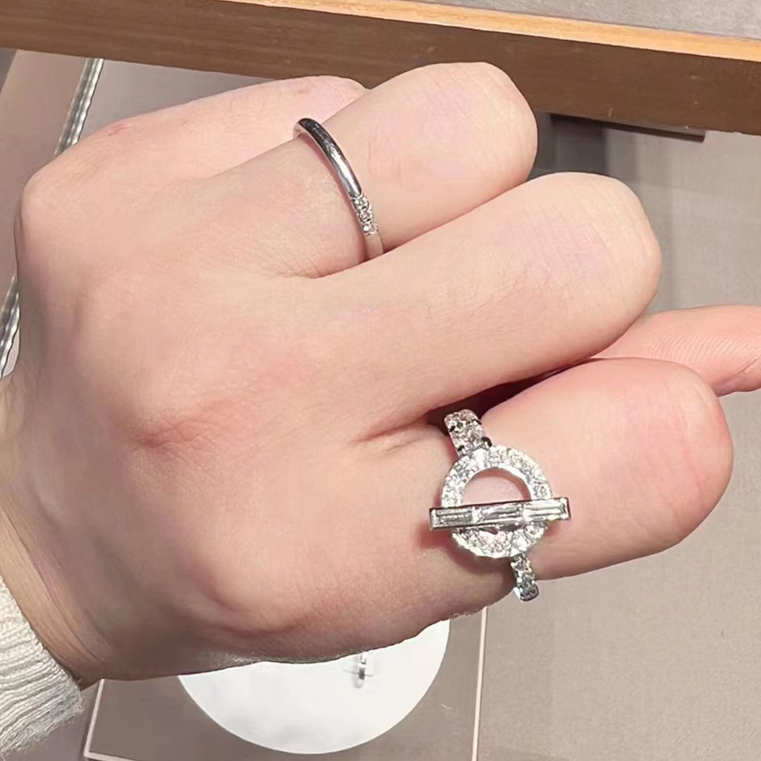 AMS-H251080B trapezoid Q-shaped diamond ring 13.5#