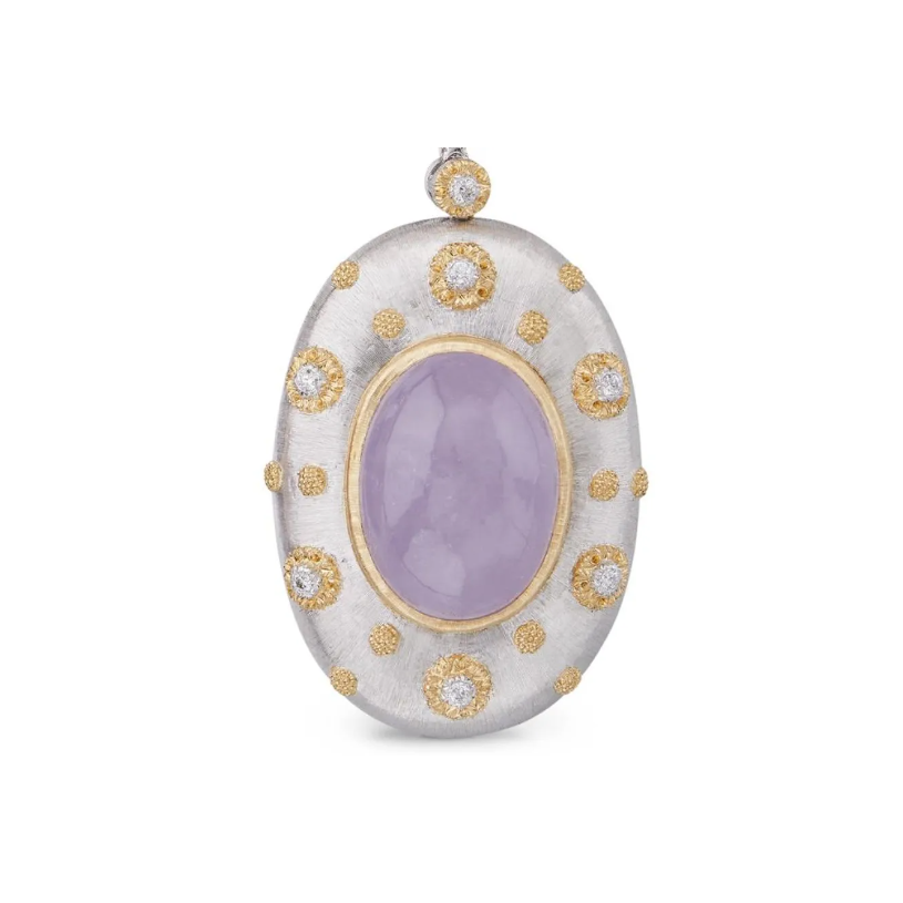 BQLT-PEN189646蛋形彩宝包镶口分色吊坠主石20x16mm