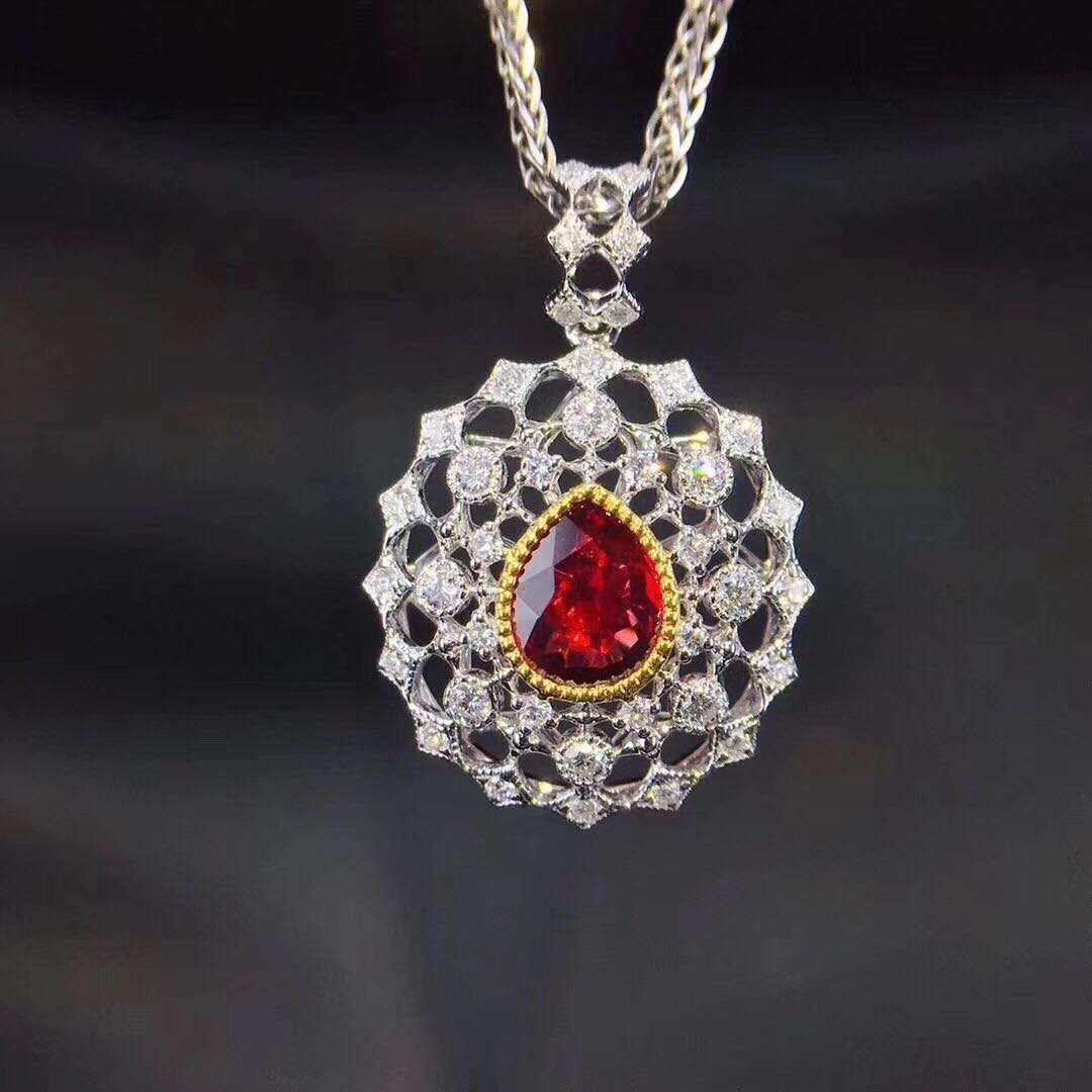 BQLT-XL819988 six-claw rhombus wavy edge pendant