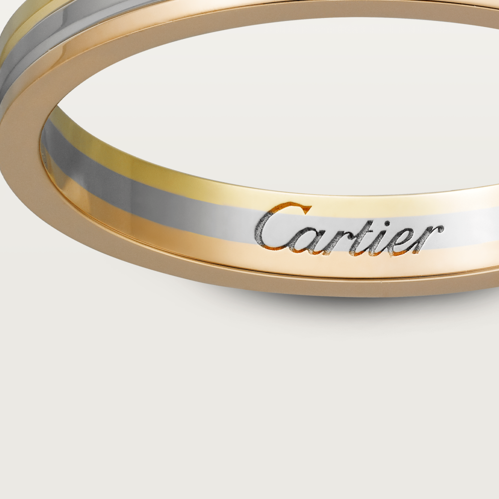 KDY-B4209900 straight three-color ring wedding strip