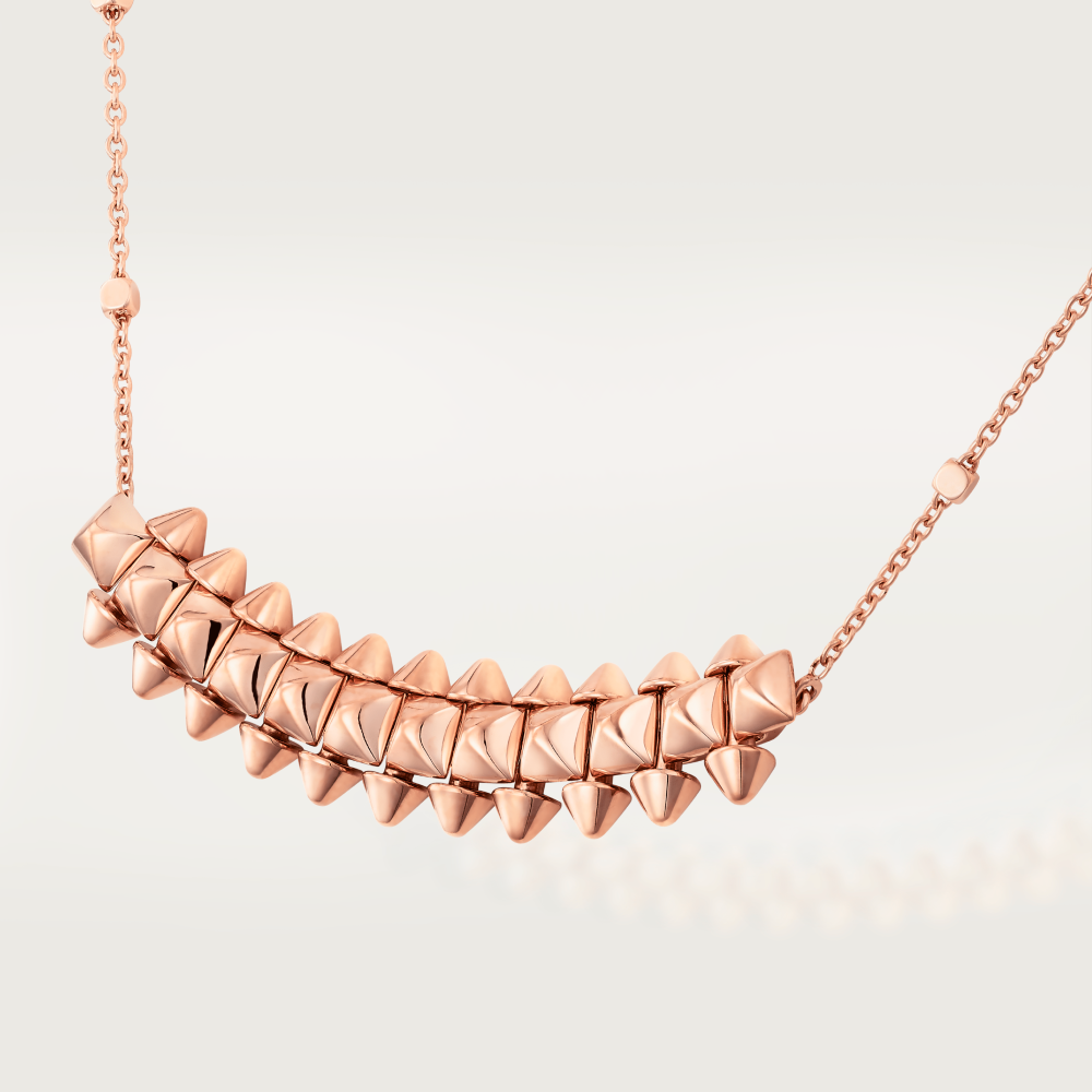 KDY-B7224745 8mm medium light gold pointed rivet necklace