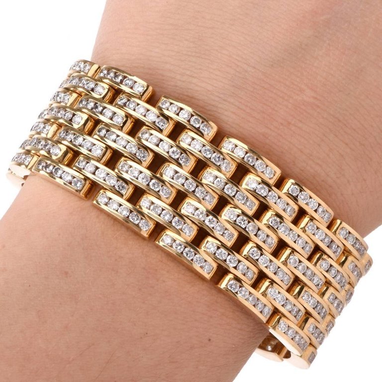 KDY-N6705617 diamond-filled seven-row tank bracelet