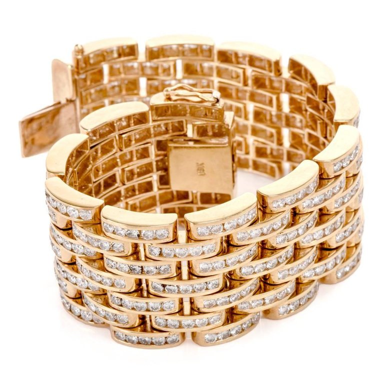 KDY-N6705617 diamond-filled seven-row tank bracelet