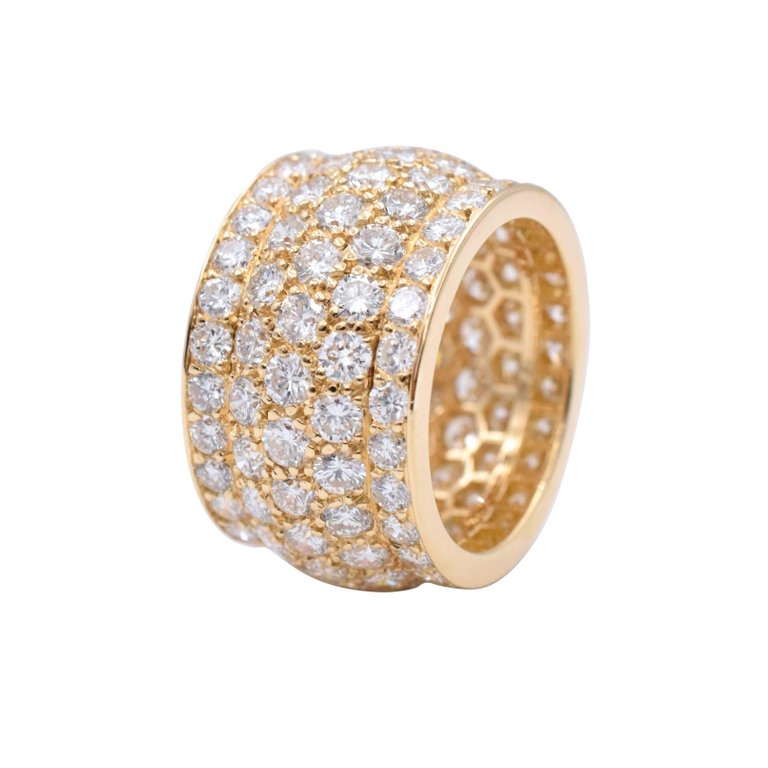 KDY-N4029100 full diamond straight wide ring