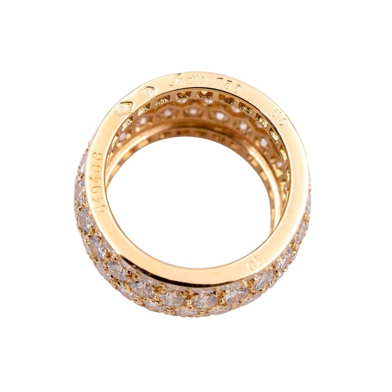 KDY-N4029100 full diamond straight wide ring