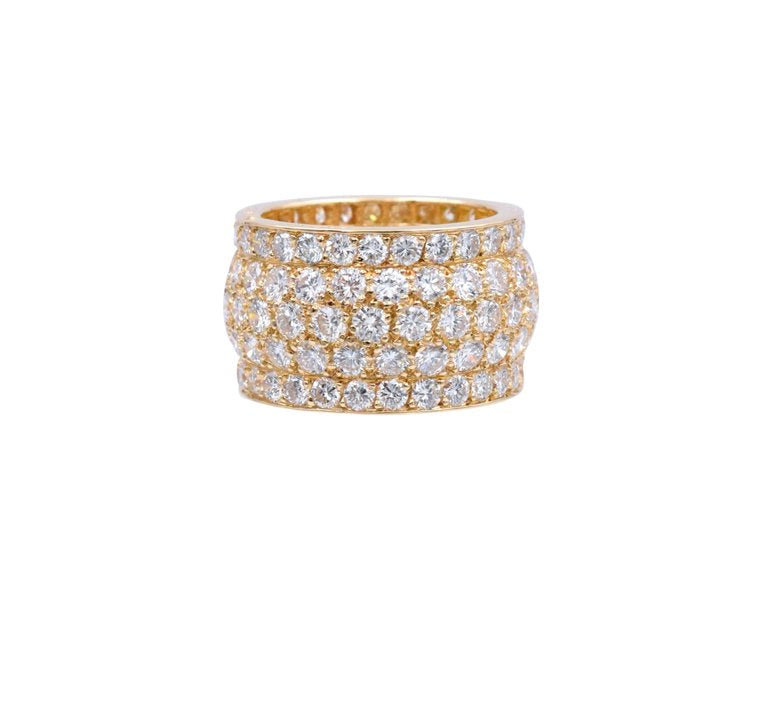 KDY-N4029100 full diamond straight wide ring